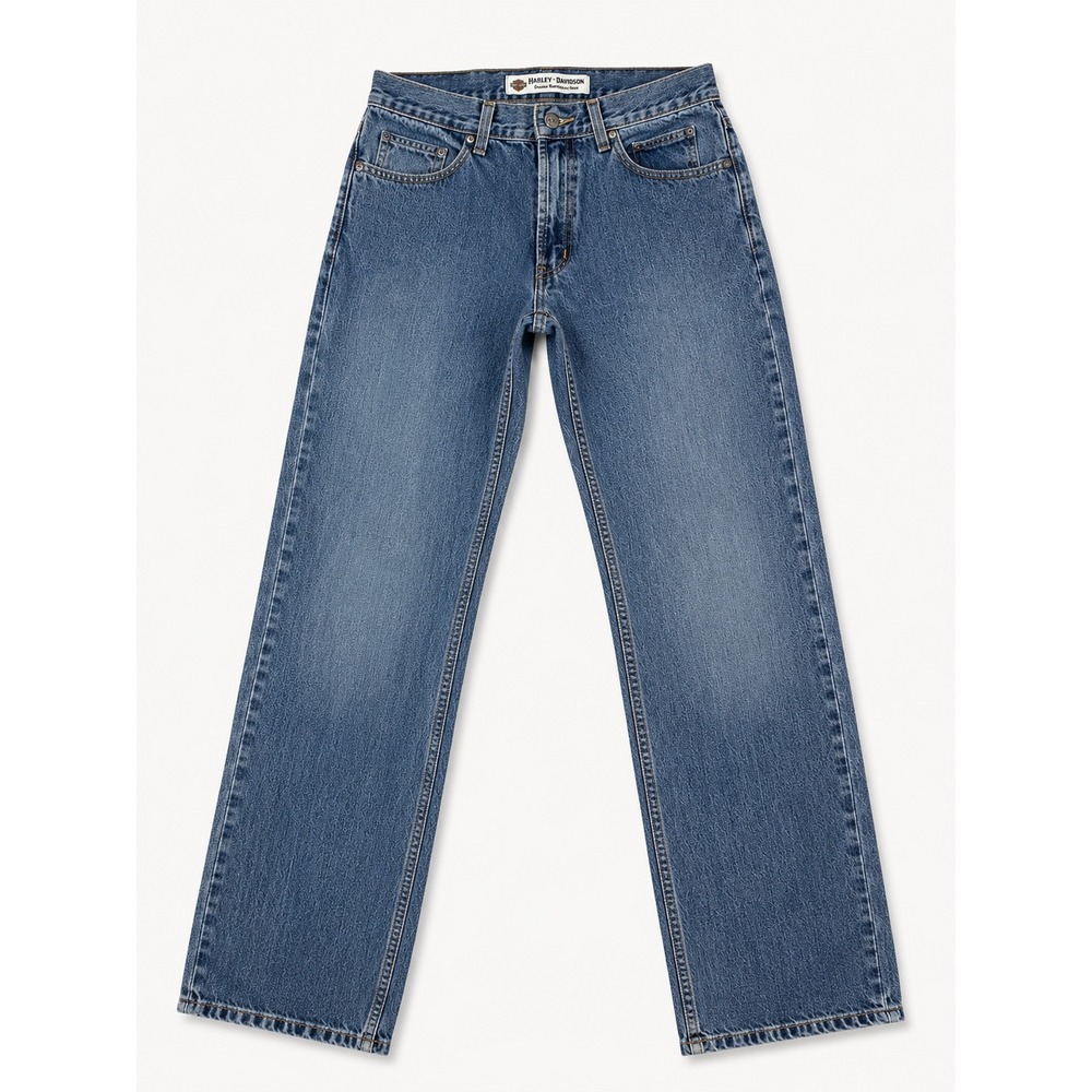 Harley-Davidson‎ Mens Straight Leg Blue Denim Jeans 31x32 Medium Wash